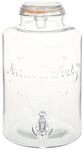 vidaXL Wasserspender XXL mit Zapfhahn Transparent 8 L Glas 50829