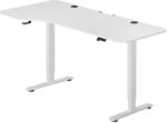 Juskys Schreibtisch Office Stand 160 x 75 cm mit Ablage Wei&szlig;