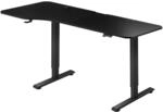 Juskys Schreibtisch Office Stand 160 x 75 cm mit Ablage Schwarz