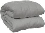 vidaXL Gewichtsdecke Grau 140x200 cm 10 kg Stoff