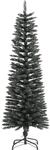 vidaXL K&uuml;nstlicher Weihnachtsbaum mit St&auml;nder Schlank Gr&uuml;n 150 cm PVC