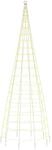 vidaXL LED-Weihnachtsbaum f&uuml;r Fahnenmast 550 LEDs Warmwei&szlig; 300 cm 358112
