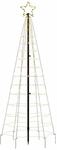 vidaXL LED-Weihnachtsbaum mit Erdspie&szlig;en 220 LEDs Warmwei&szlig; 180 cm 358100