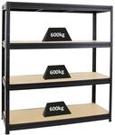 PROREGAL Schwerlastregal Dino HxBxT 180 x 160 x 60 cm Fachlast 600 kg Schwarz