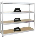 PROREGAL Schwerlastregal Dino HxBxT 180 x 200 x 60 cm Fachlast 500 kg Verzinkt