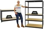 PROREGAL Mega Deal 1x Schwerlastregal Big Elephant M HxBxT 180 x 120 x 60 cm &...