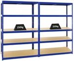 PROREGAL Mega Deal 2x Schwerlastregal Big Elephant M HxBxT 180 x 120 x 60 cm...