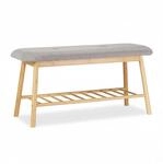 Relaxdays Schuhbank Bambus Natur Gepolstert mit Stauraum 44 cm x 90 cm x 34 cm 4,6 kg