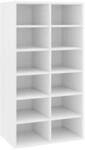 vidaXL Schuhregal Wei&szlig; 54x34x100,5 cm Holzwerkstoff 800396