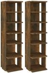 vidaXL Schuhregale 2 Stk R&auml;uchereiche 27,5x27x102 cm Holzwerkstoff 815973