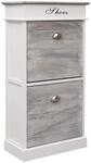 vidaXL Schuhschrank Grau 50 x 28 x 98 cm Paulownia Holz 284087