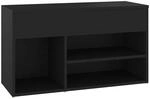 vidaXL Schuhbank Schwarz 80x30x45 cm Holzwerkstoff 808748