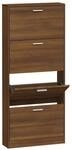 vidaXL Schuhschrank Braun Eichen-Optik 59x17x150 cm Holzwerkstoff 342525