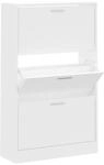 vidaXL Schuhschrank Wei&szlig; 63x24x103 cm Holzwerkstoff 342550