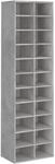 vidaXL Schuhschrank Betongrau 54x34x183 cm Holzwerkstoff 800373