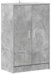 vidaXL Schuhschrank Betongrau 60x35x92 cm Holzwerkstoff 808931