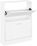vidaXL Schuhschrank Hochglanz-Wei&szlig; 59x17x81 cm Holzwerkstoff 342538