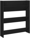 vidaXL Wand-Schuhschrank Schwarz 80x18x90 cm Holzwerkstoff 806779