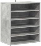 vidaXL Schuhschrank Betongrau 60x35x70 cm Holzwerkstoff 808940
