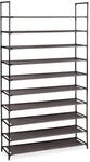 Relaxdays Schuhregal Stecksystem XXL Metall Braun H&ouml;henverstellbar 176,5 cm x 99 cm