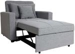 MCW Schlafsessel L90 Hellgrau Stoff/Textil