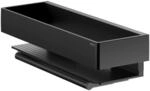 Keuco Duschkorb Edition 11 Black Selection mit Glasabzieher Abnehmbar Schwarz-Matt