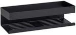 Wenko Turbo-Loc Wandablage Genova 30 cm Edelstahl Schwarz