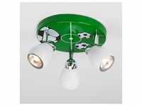 Brilliant LED-Spotrondell Soccer 3-flammig Grün und Schwarz-Weiß