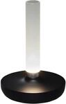 Konstsmide LED-Akku-Vase Biarritz Schwarz &oslash; 13,5 cm x 20,5 cm