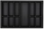 SOTECH Orga-Box VII Besteckeinsatz Schwarz 800 mm H&ouml;he 50,5 mm mit Softtouch