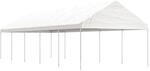 vidaXL Pavillon mit Dach Wei&szlig; 11,15x4,08x3,22 m Polyethylen 3155513