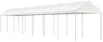 vidaXL Pavillon mit Dach Wei&szlig; 15,61x2,28x2,69 m Polyethylen 3155507