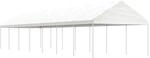 vidaXL Pavillon mit Dach Wei&szlig; 15,61x4,08x3,22 m Polyethylen 3155515