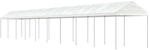 vidaXL Pavillon mit Dach Wei&szlig; 20,07x2,28x2,69 m Polyethylen 3155509