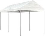 vidaXL Pavillon mit Dach Wei&szlig; 4,46x2,28x2,69 m Polyethylen 3155502