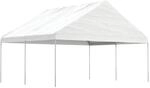 vidaXL Pavillon mit Dach Wei&szlig; 4,46x5,88x3,75 m Polyethylen 3155518