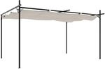 vidaXL Pergola mit Schiebedach Creme 395x292x230 cm 360117