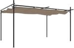 vidaXL Pergola mit Schiebedach Taupe 395x292x230 cm 360118