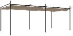 vidaXL Pergola mit Schiebedach Taupe 589x292x230 cm 360121