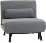 HOMCOM Schlafsessel mit Bettfunktion Klappbar 75 x 70 x 75 cm