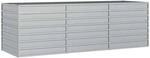 vidaXL Garten-Hochbeet 240x80x77 cm Verzinkter Stahl Silbern 316886
