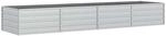 vidaXL Garten-Hochbeet 320x80x45 cm Verzinkter Stahl Silber 316892