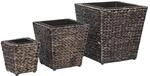vidaXL Garten-Hochbeete 3-Tlg Wasserhyazinthe Braun 660488