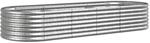 vidaXL Hochbeet Verzinkter Stahl 224x80x36 cm Silbern 318922