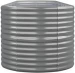 vidaXL Hochbeet Pulverbeschichteter Stahl 440x80x68 cm Grau 1096969