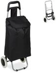 Relaxdays Einkaufstrolley Stoff Stahl Schwarz Faltbar 91 cm x 40 cm x 30 cm 1,6 kg