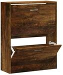 vidaXL Schuhschrank R&auml;uchereiche 63x24x81 cm Holzwerkstoff 342561