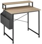 Tectake Schreibtisch Everett Industrial Style Holz und Stahl 55 x 80 x 90 cm