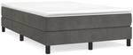 vidaXL Boxspringbett Dunkelgrau 120x200 cm Samt1396269
