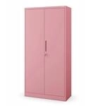 Jan Nowak Abschlie&szlig;barer Mehrzweckschrank Dawid 185 x 90 x 45 cm Fresh Style Rosa